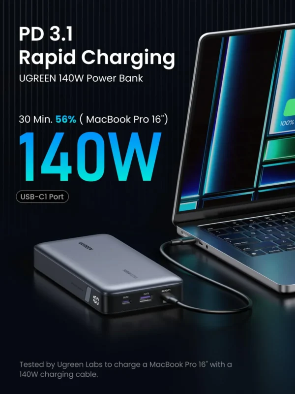 UGREEN 25000mAh 145W Two-Way Fast Charging Power Bank (90597A)